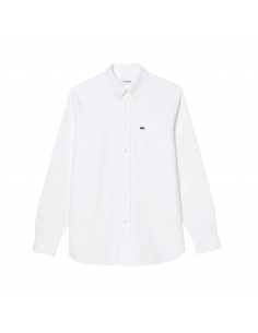 Camicia Lacoste in cotone Oxford Regular Fit Bianco