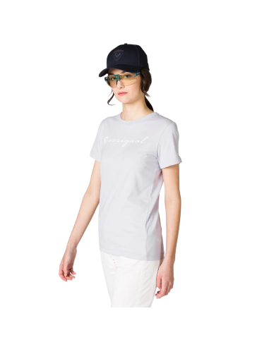 T-Shirt Rossignol da Donna Logo Lavander Grey