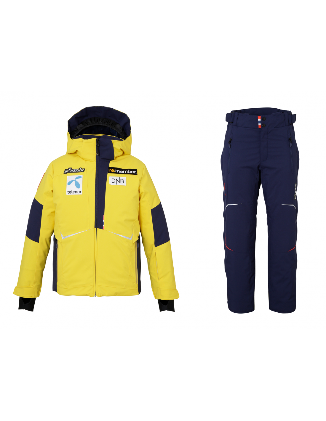 Kids Ski Suits Phenix Norway Alpine Team Suku SukuLime Navy 