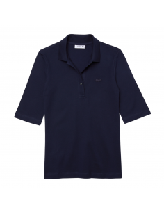 Women's Lacoste Slim Fit Polo Shirt Navy Blue