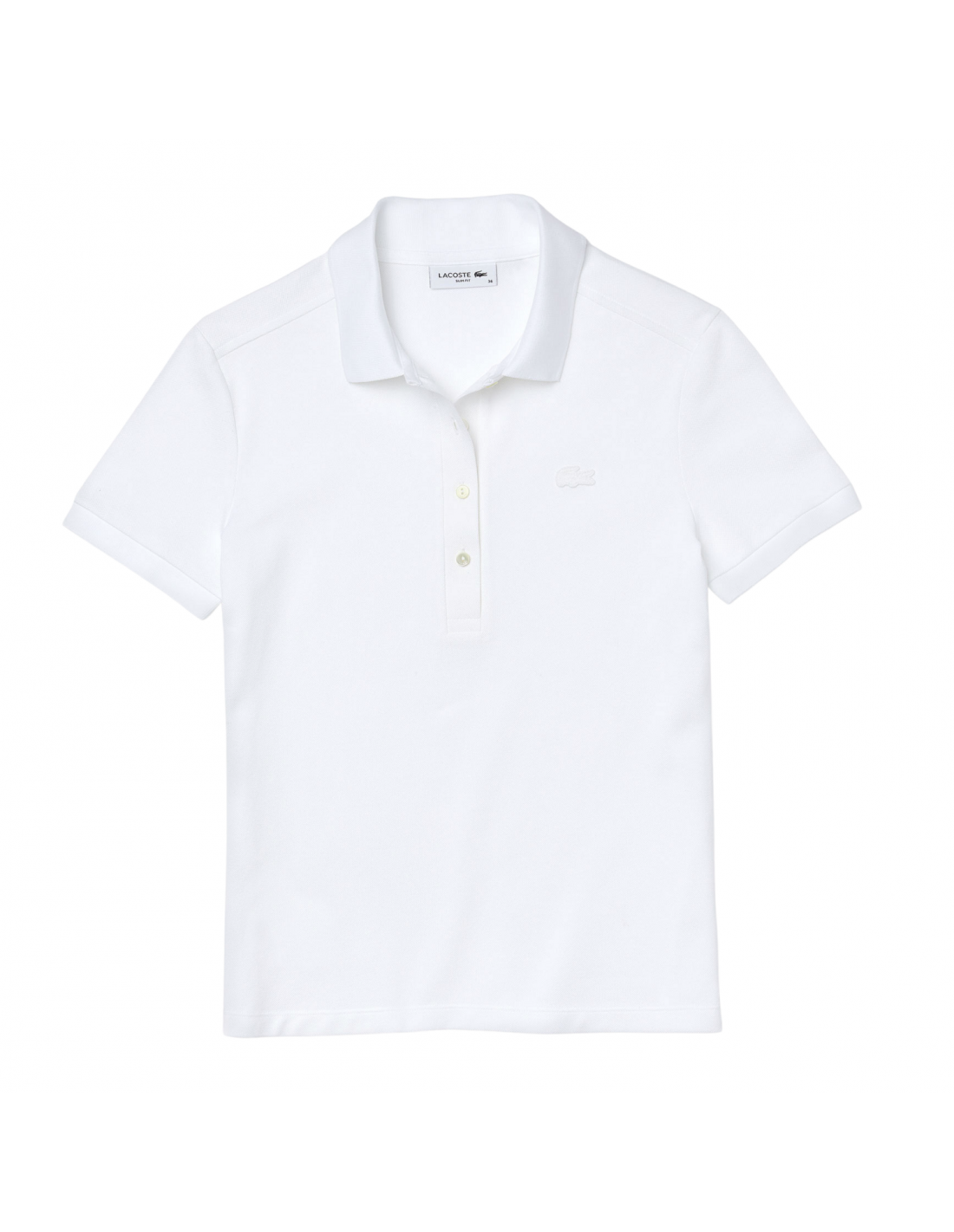 Visum Overdreven butik Women's Lacoste Stretch Slim Fit Polo Shirt White