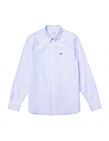Camicia regular fit da uomo in cotone Bianco-Blu-Azzurro