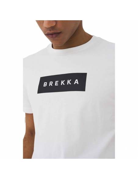 Brekka T-Shirt Baumwoll-Piqué Herren White