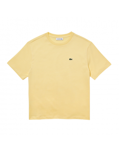 Damen-T-Shirt Lacoste aus Premium-Baumwolle Gelb