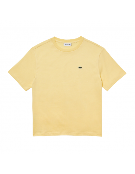 Damen-T-Shirt Lacoste aus Premium-Baumwolle Gelb