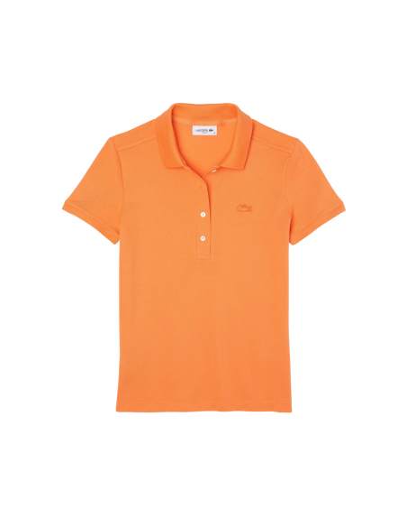 Damen Lacoste Poloshirt Slim Fit Orange